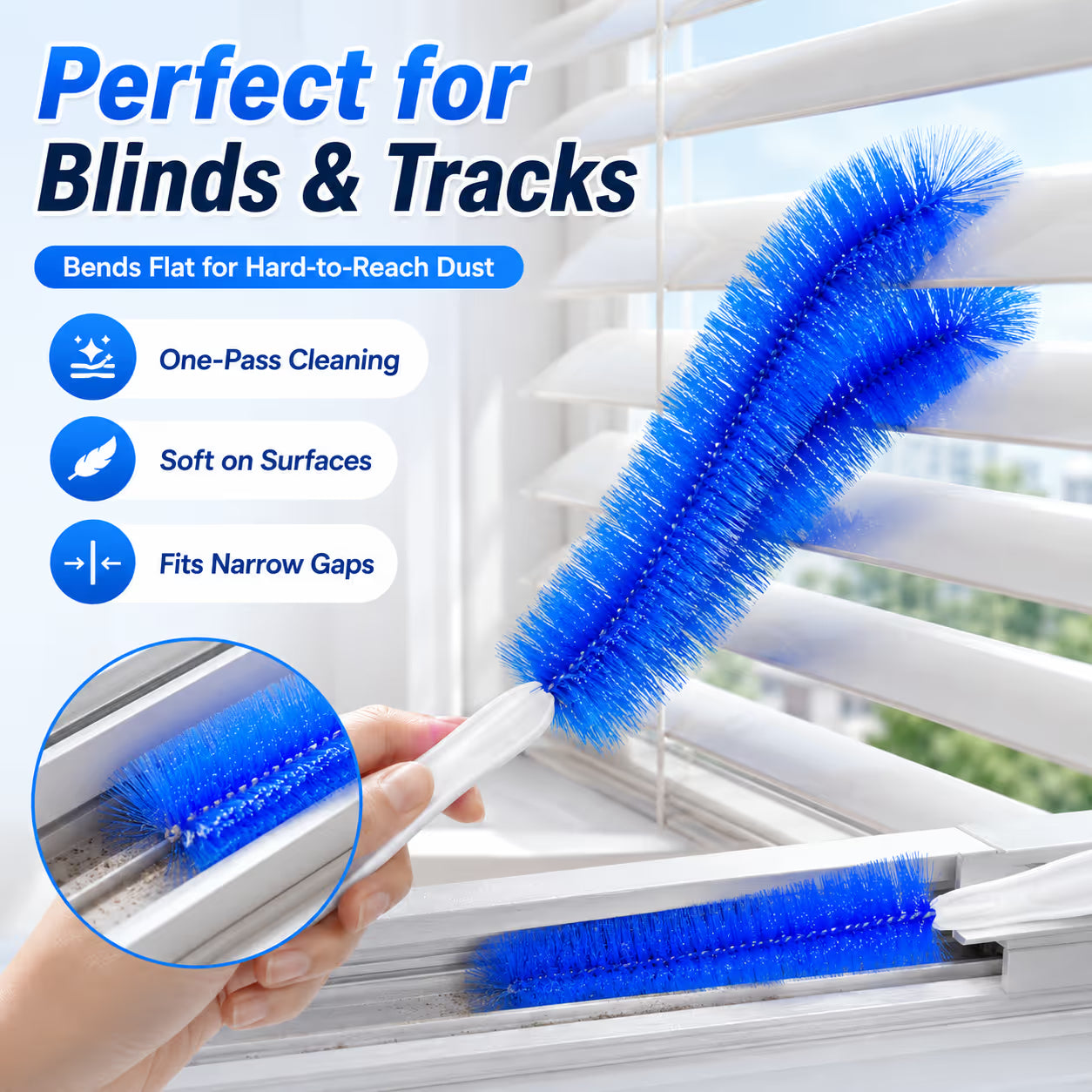 Bendable Microfiber Head,Reusable Dust Remover