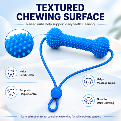 🐶🦷Adjustable collar dog dental chew - for cleaning teeth