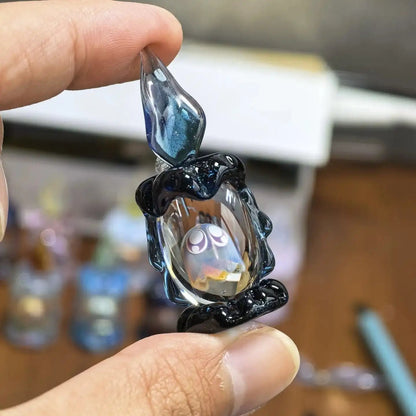 Ghost in Candle Handmade Glass Figurine 👻🕯️