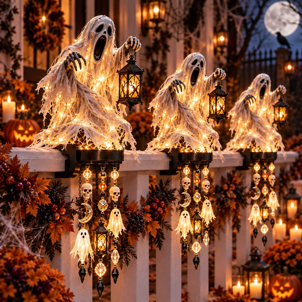 🎃 Halloween Character Glow Cascade Railing Lights