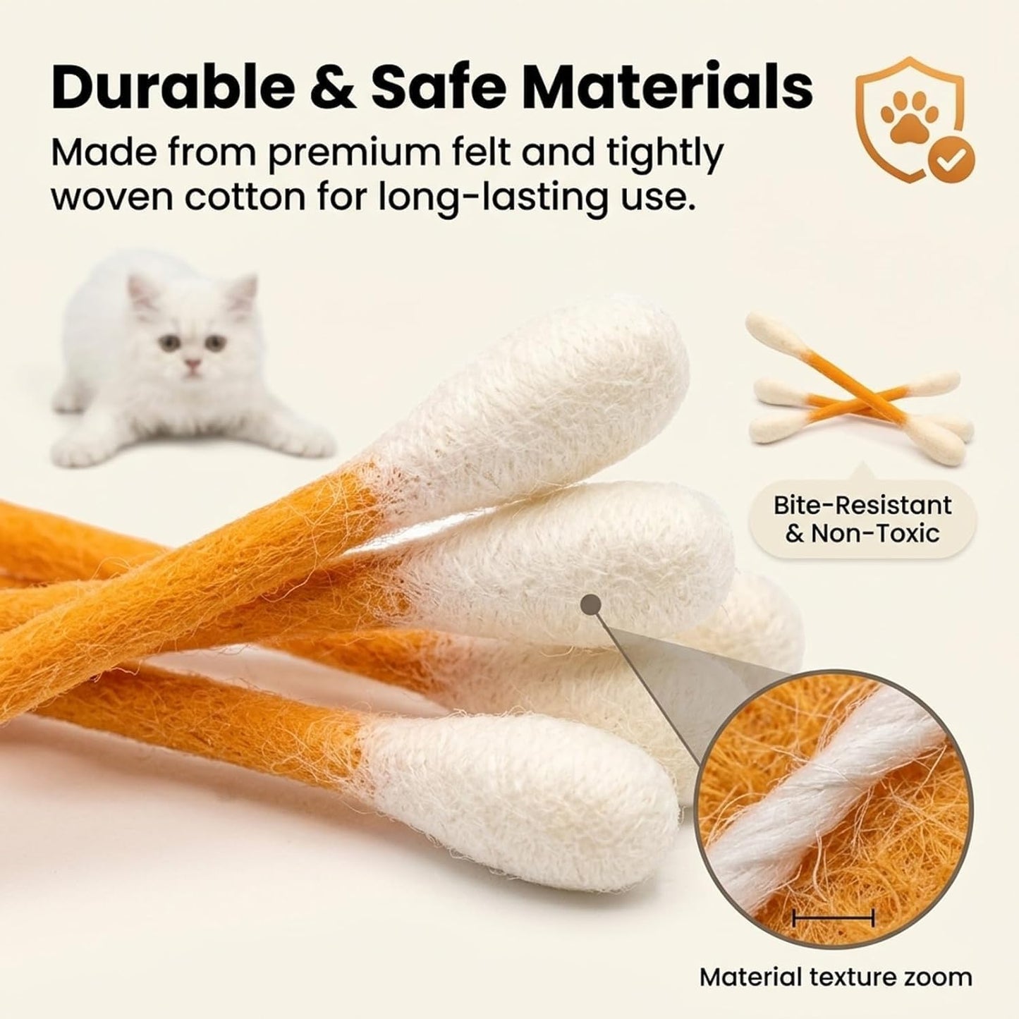 🔥Last Day 49% OFF - ❤️For happy, healthy, and active indoor cats🐱Swabs Large Size Cat Toys with Catnip (6 pcs/pack)