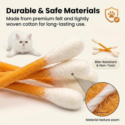 🔥Last Day 49% OFF - ❤️For happy, healthy, and active indoor cats🐱Swabs Large Size Cat Toys with Catnip (6 pcs/pack)