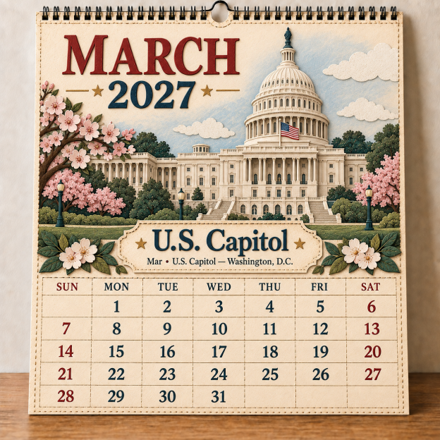 🗽 2027 America’s Iconic Landmarks Wall Calendar