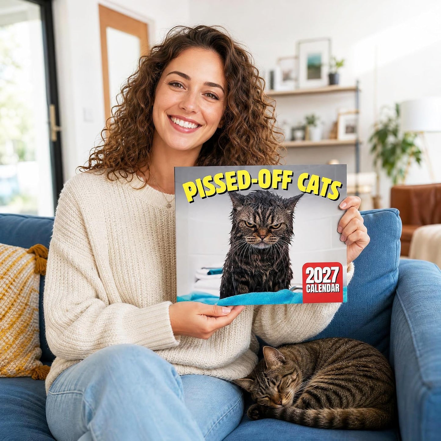 🔥PISSED-OFF CATS 2027 Wall Calendar - Funny Gift for Cat Lovers