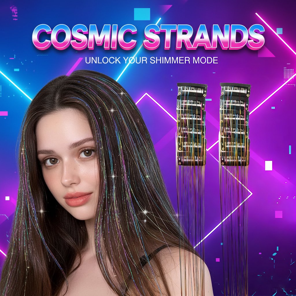 ✨Clip-in Tinsel Hair Extensions(A set of 10pieces)