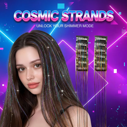 ✨Clip-in Tinsel Hair Extensions(A set of 10pieces)