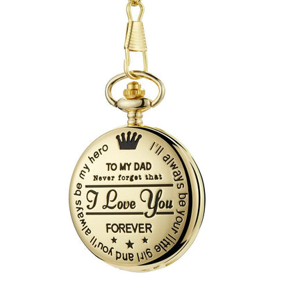 ⏱️💕"TO MY SON/ DAUGHTER/ DAD" Quartz Pocket Chain Watch