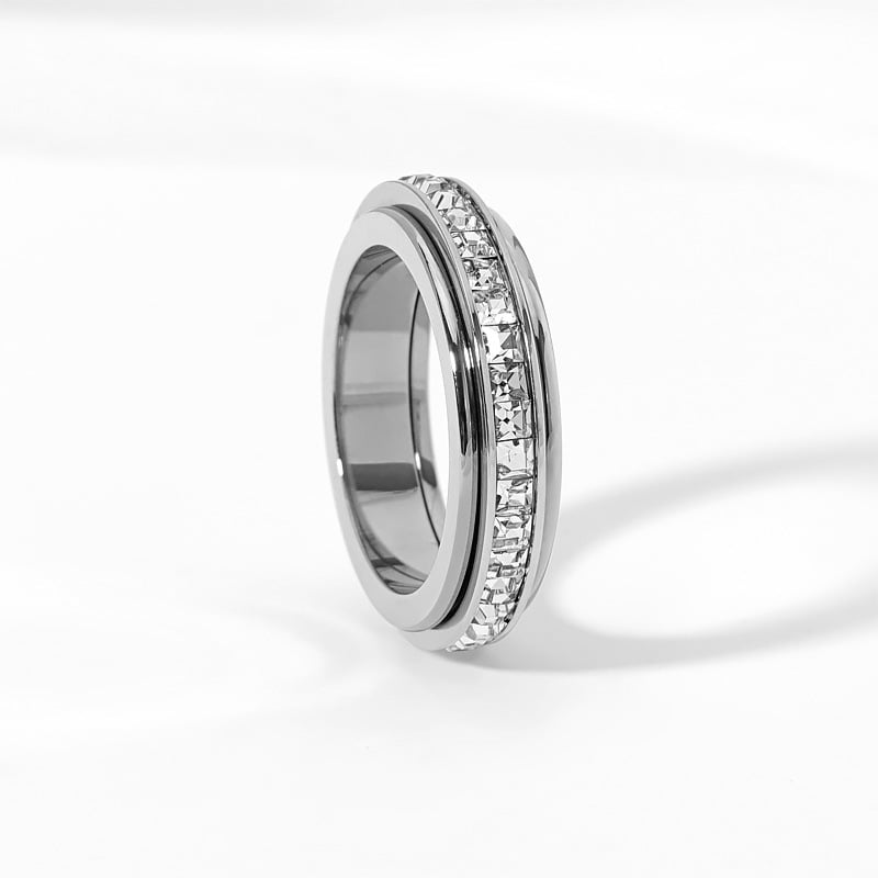 Sparkling Spinning Ring, Relieves Anxiety, Symbolizes Vows & Luck, Waterproof & Fade-Resistant💍