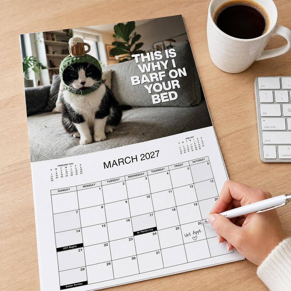 🔥PISSED-OFF CATS 2027 Wall Calendar - Funny Gift for Cat Lovers