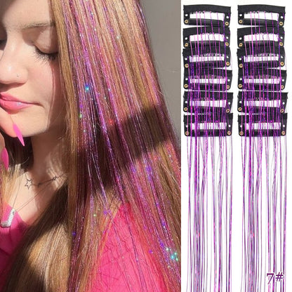 ✨Clip-in Tinsel Hair Extensions(A set of 10pieces)