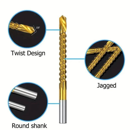 Titanium-Coated Drill Bit Set