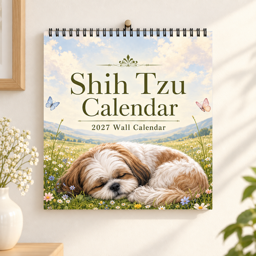 Shih Tzu 2027 Wall Calendar – Beautiful Shih‑Tzu Dog Art Calendar, Perfect Gift for Shih Tzu Lovers