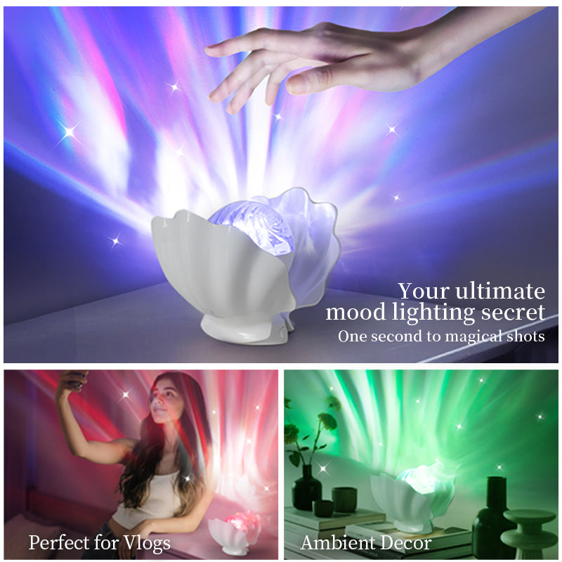 Rainbow Shell Projection Lamp