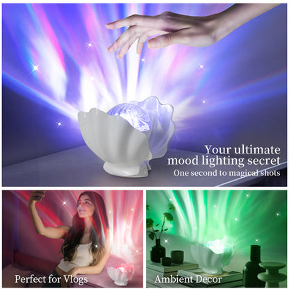 Rainbow Shell Projection Lamp