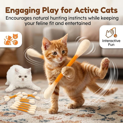 🔥Last Day 49% OFF - ❤️For happy, healthy, and active indoor cats🐱Swabs Large Size Cat Toys with Catnip (6 pcs/pack)
