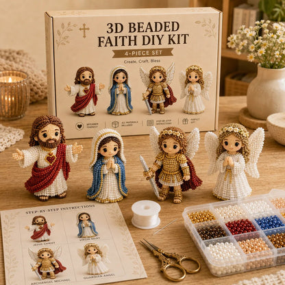 🔥  Tiny 3D Beaded Faith & Angel DIY Kit✨🕊️