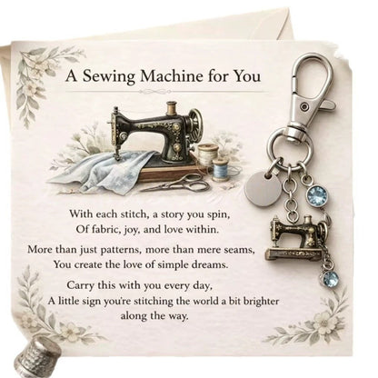 Emotional Support Sewing Machine Keychain