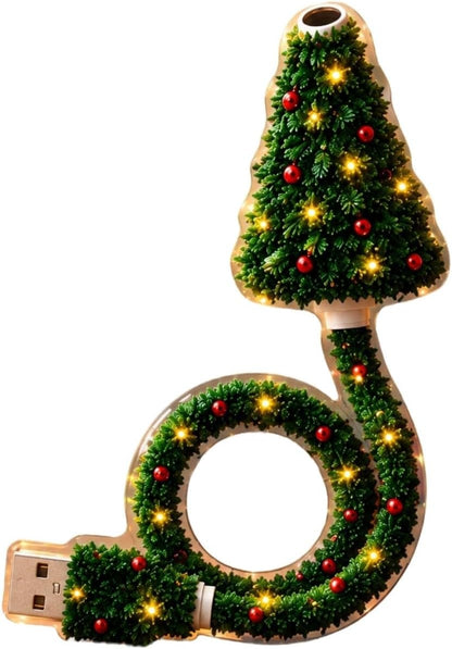 Twinkle Flexible USB Christmas Tree Light ✨ Bendable Mini Christmas Tree Lamp, Festive USB Powered Decor, Perfect Xmas Gift & Desk Ornament
