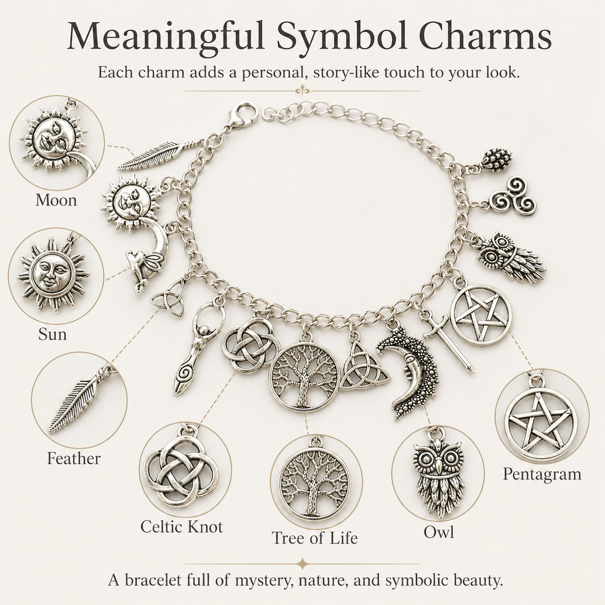 ✨Vintage Witchy Charm Bracelet