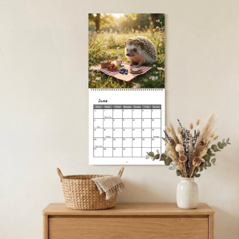 🦔 Little Hedgehog Days 2027 Wall Calendar – 12 Months of Adorable Hedgehog Moments & Cozy Everyday Charm