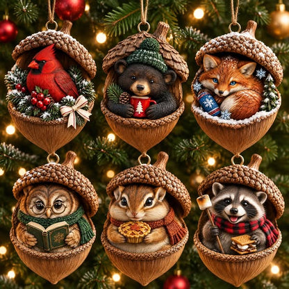 🐿️ Woodland Nut Hideaway Ornament – A Tiny Woodland Story for Your Christmas Tree 🎄✨