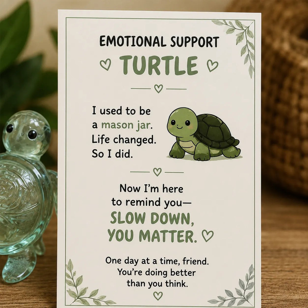 💌 Emotional Support Glass Animal Gift Set | 7 Meaningful Designs with Encouragement Card & Gift-Ready Packaging ✨