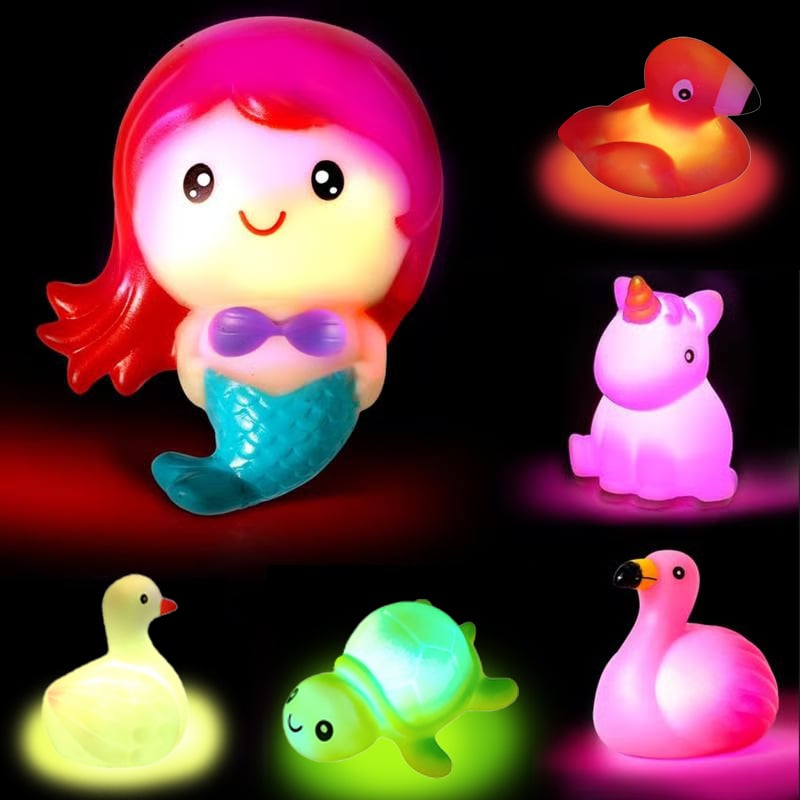 🎁Light-up Bath Toys 🦖🧜‍♀️ for Kids 3-8, Glow in the Water 🌊✨