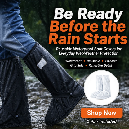 🌧️ Reusable Waterproof Boot Covers for Rain, Mud & Snow