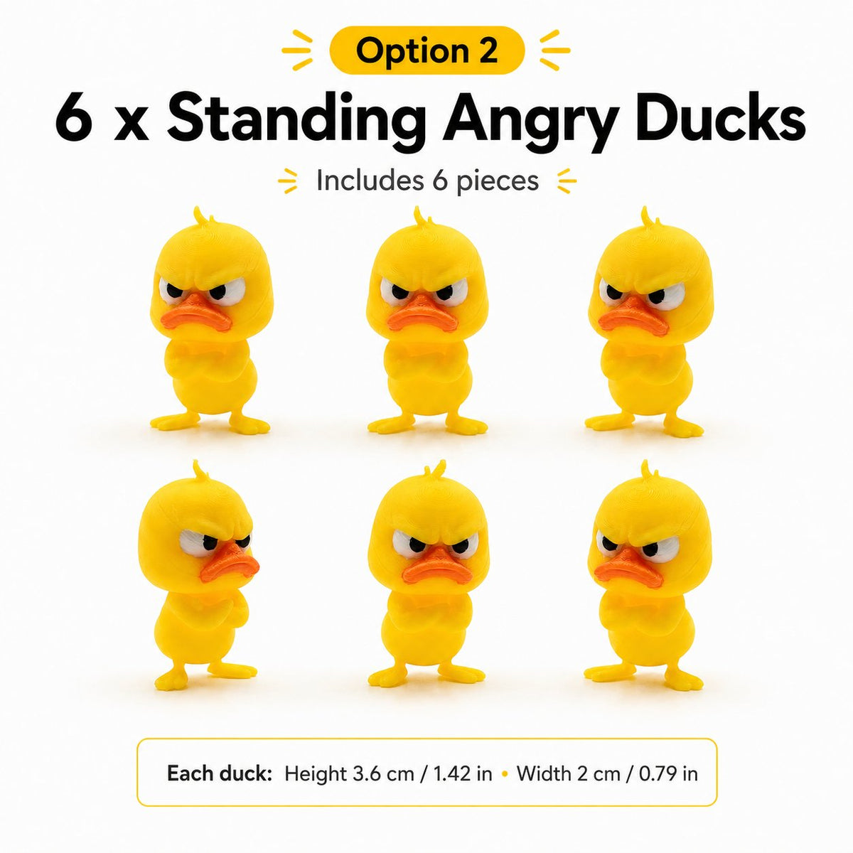 😠 Angry Duck Desk Figurine — Add a Tiny Attitude to Your Space! 🐥