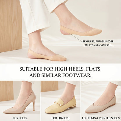 🔥Women's Ice Silk No Show Ultra‐Thin Liners — Invisible Comfort for Every Shoe | 6‐Pair Pack