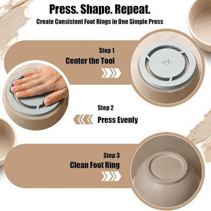 🏆Limited Time Sale 49% OFF🏺👐 Pottery Foot Ring Tool