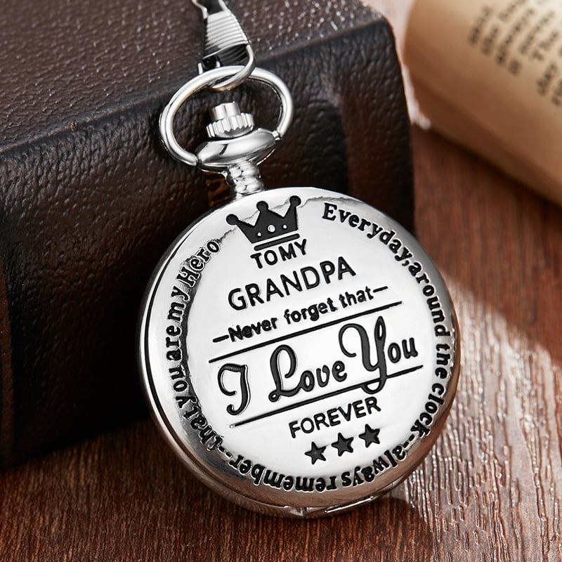 ⏱️💕"TO MY SON/ DAUGHTER/ DAD" Quartz Pocket Chain Watch