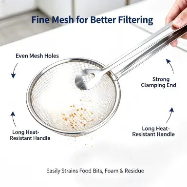 🔥（BUY 1 GET 1 FREE）2-in-1 Stainless Steel Strainer Tongs – Grab, Drain & Serve with One Tool