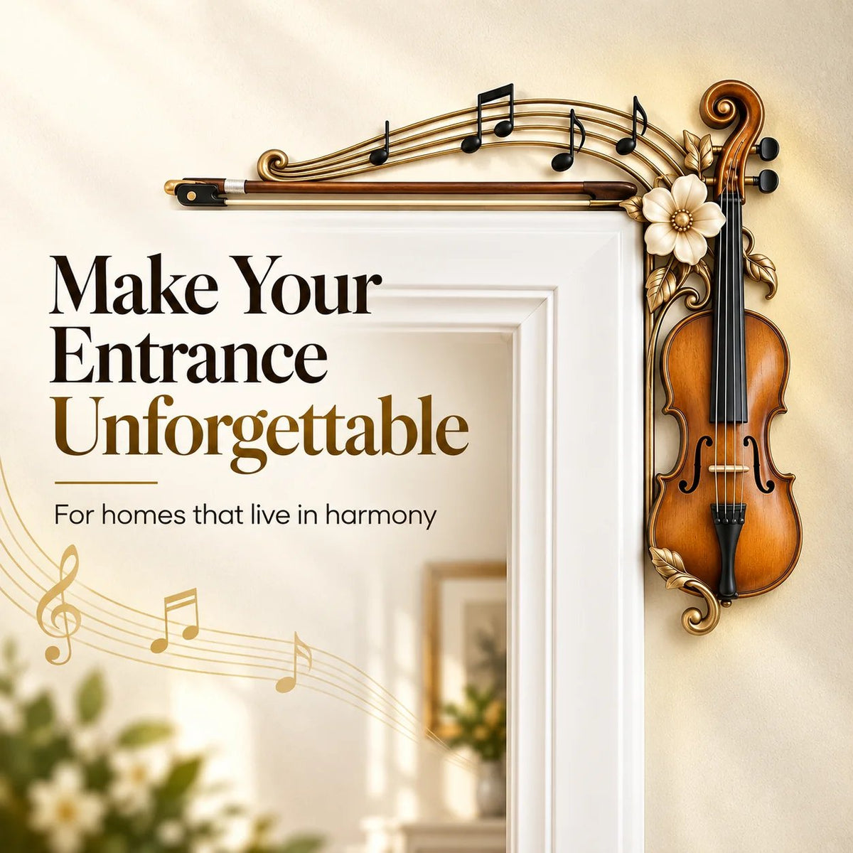 🎉Violin & Music Notes Door Topper