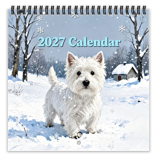 🐶 2027 West Highland White Terrier Calendar – 12 Months of Charming Dog Portraits & Happy Moments