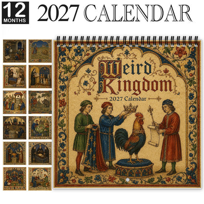 👑Weird Kingdom 2027 Wall Calendar – 12 Months of Curious Portraits & Whimsical Moments