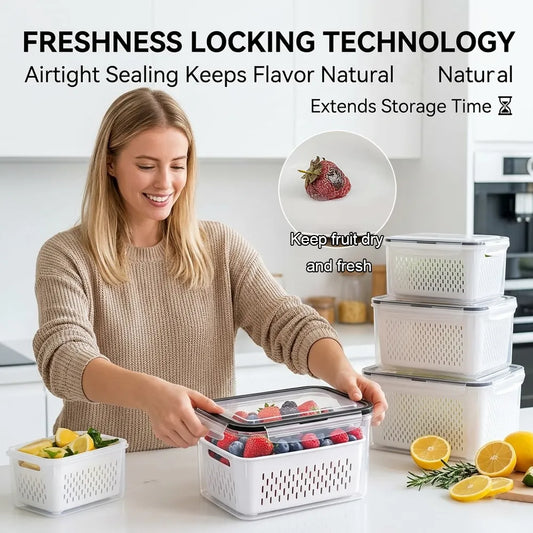 🍓 Food Storage Containers for Refrigerator Organization