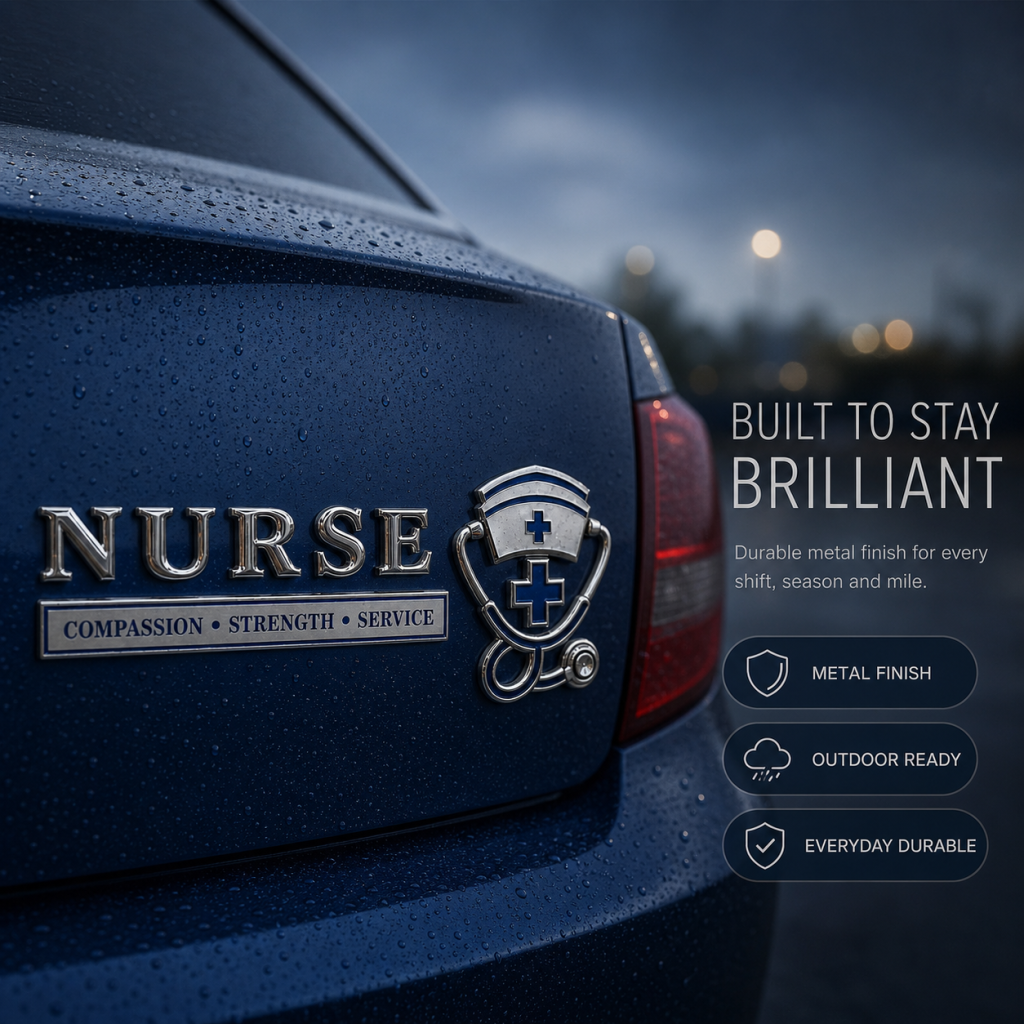 💉Nurse Compassion Strength Service Car Emblem Metal Badge