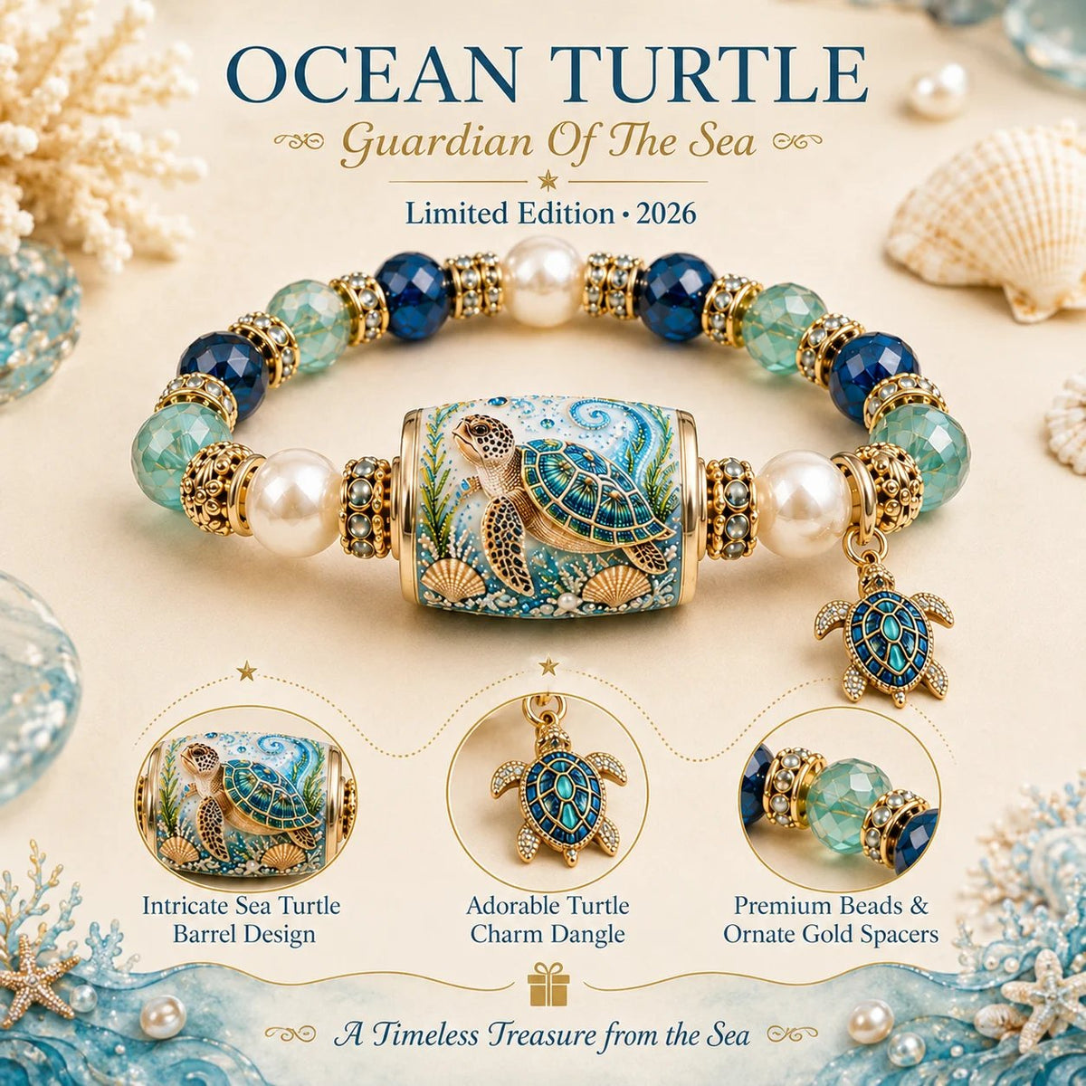 🌊 Ocean Guardian Bracelet Collection | 7 Marine Creature Designs, Gemstone-Style Beads & Matching Sea Charms 🐚✨