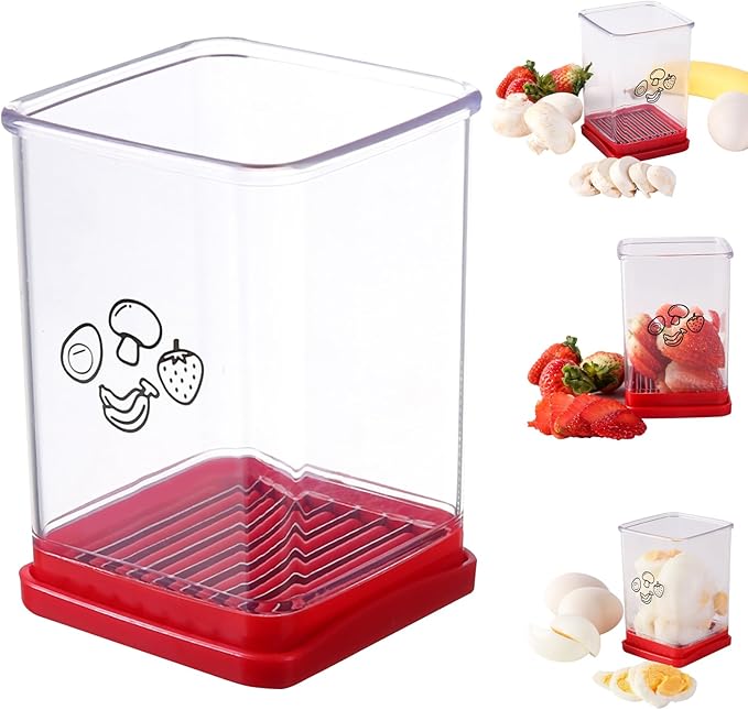 🍉【Cup-Style Quick Slicer with Pusher — Kitchen Prep, One Step Ahead!】🍉