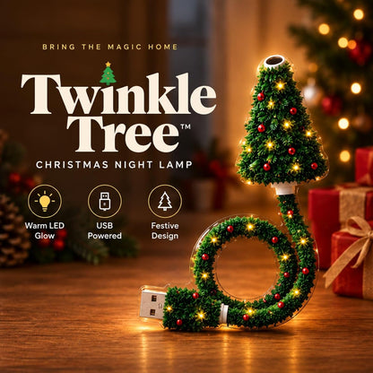 Twinkle Flexible USB Christmas Tree Light ✨ Bendable Mini Christmas Tree Lamp, Festive USB Powered Decor, Perfect Xmas Gift & Desk Ornament