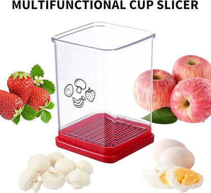 🍉【Cup-Style Quick Slicer with Pusher — Kitchen Prep, One Step Ahead!】🍉