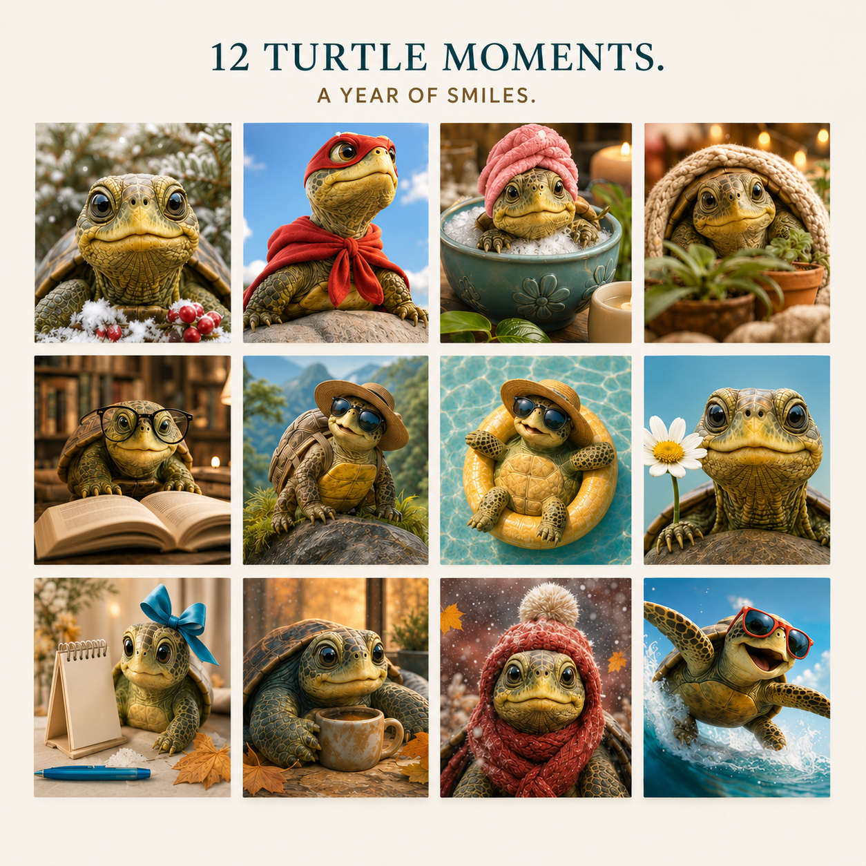 🐢 Ride the Waves Through 2027｜Turtle Wall Calendar