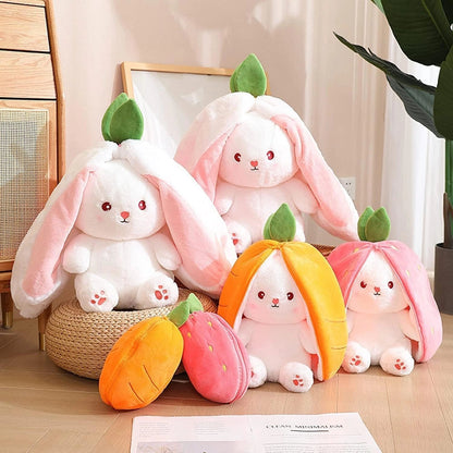 🐰Easter Early Sale 49% OFF🍓Strawberry Bunny Transformed into Little Rabbit🎀 Fruit Doll Plush Toy🐰