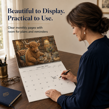 🐮 2027 Cute Highland Cow Calendar