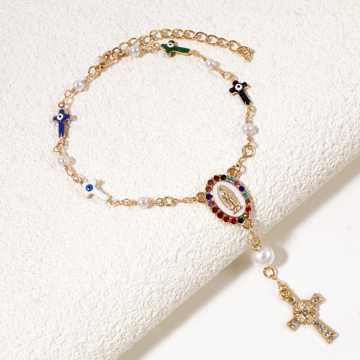 🚗 Unique Retro Steering Wheel Rosary Pendant