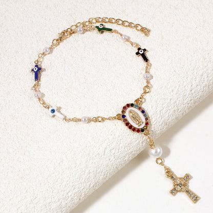 🚗 Unique Retro Steering Wheel Rosary Pendant