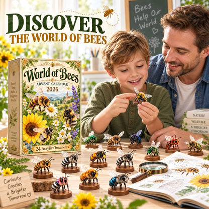 World of Bees Advent Calendar 2026 – 24 Acrylic Bee Ornaments