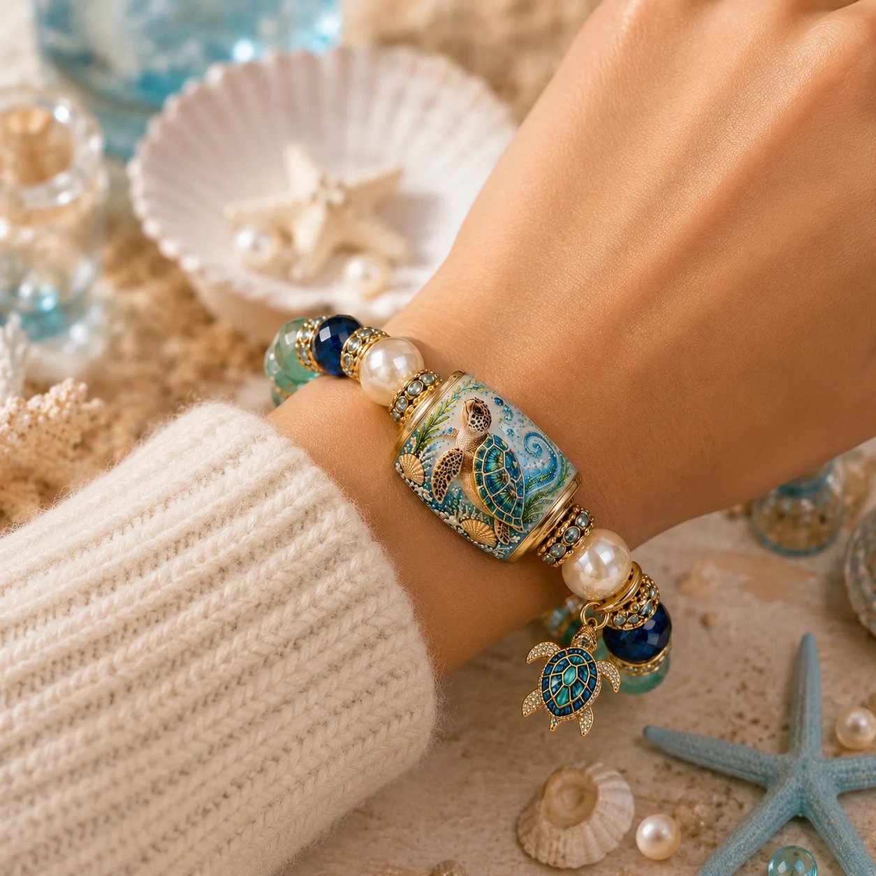🌊 Ocean Guardian Bracelet Collection | 7 Marine Creature Designs, Gemstone-Style Beads & Matching Sea Charms 🐚✨