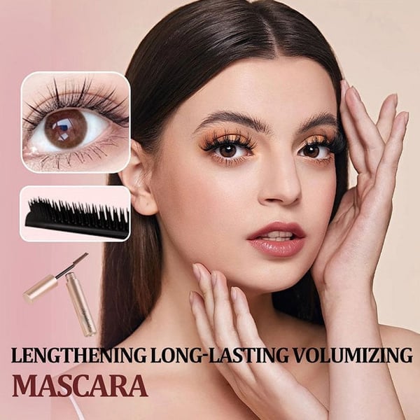 All-Day Beautiful Lashes, Smudge-Proof! Waterproof Fiber Mascara for Natural Volume. 💖💃